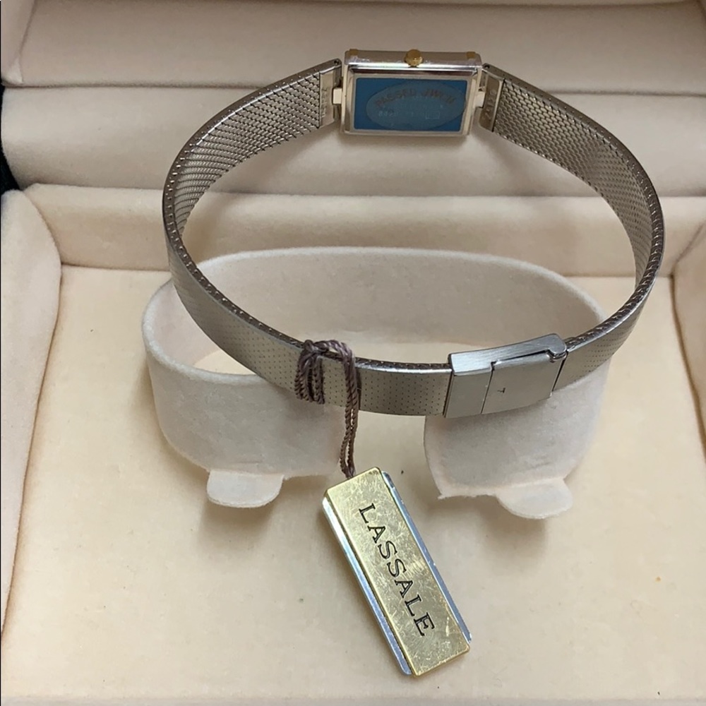 *Lassale,Silvertone rectangular, Ladies watch - Picture 6 of 8